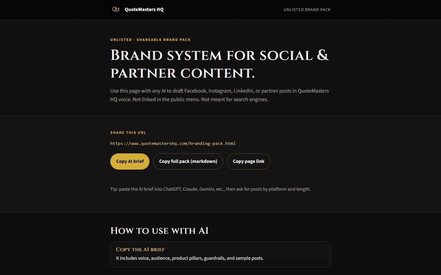 QuoteMasters HQ Branding Pack screenshot
